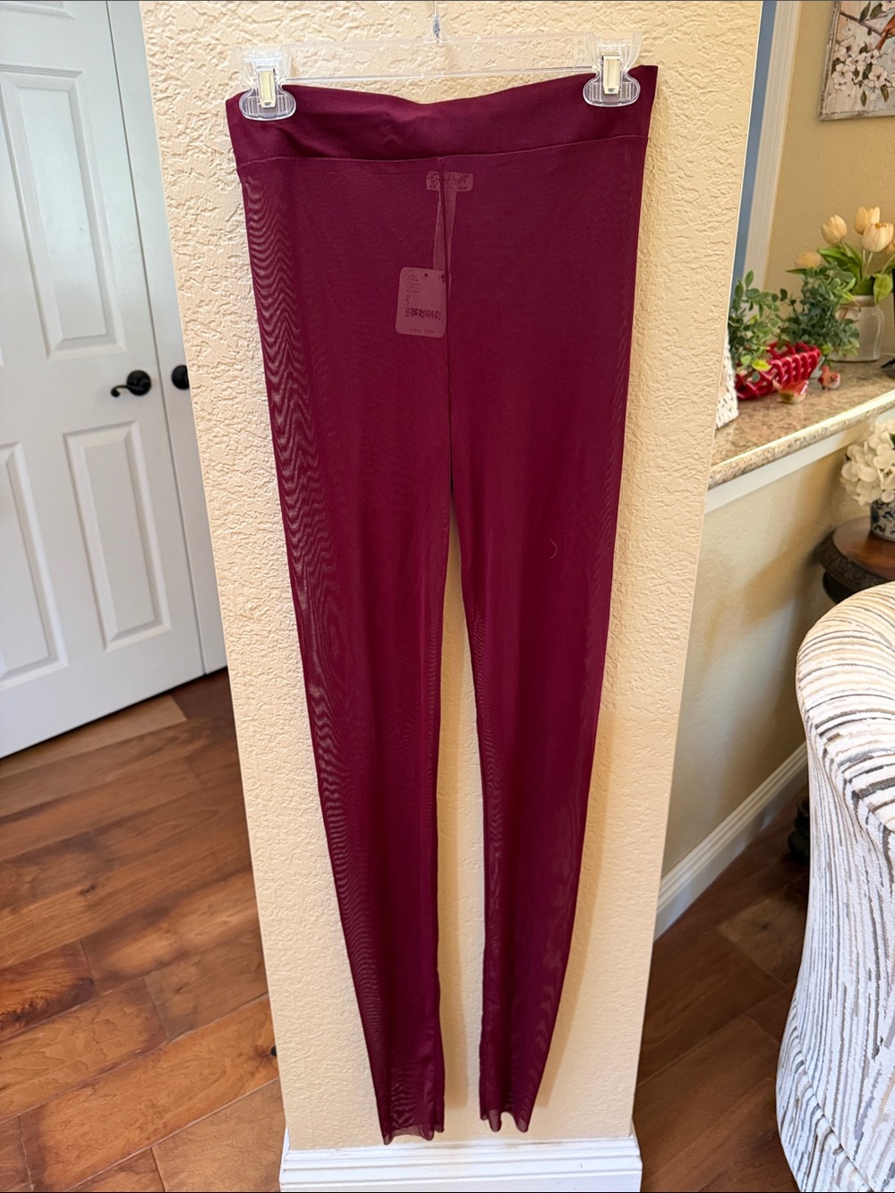 Free people' Burgundy shear Leggings